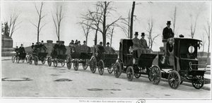 American Electrical Cars in Paris, c.1900 by French Photographer